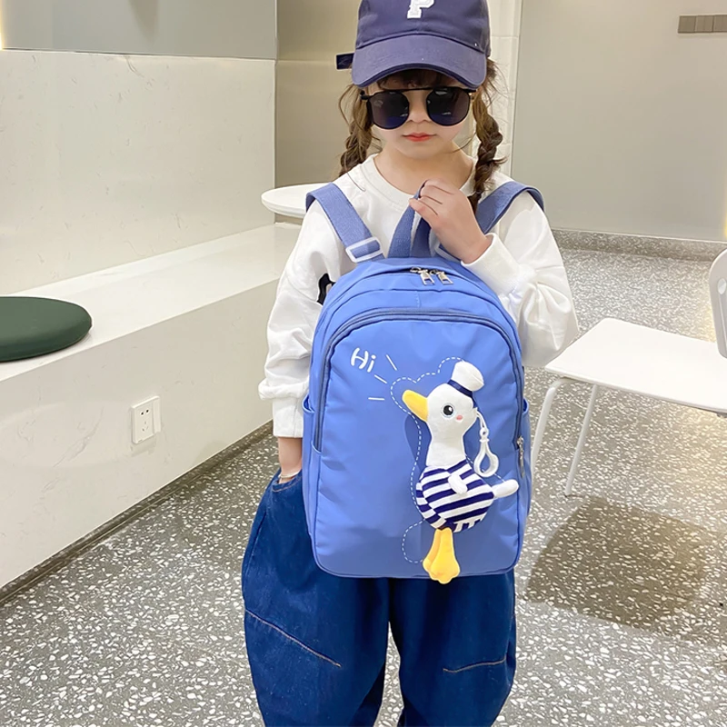 Kawaii Cartoon School Backpacks Kindergarten Primary School Duck Schoolbags 2022 Trend Children Bag for Girl Kids Bag Mochila