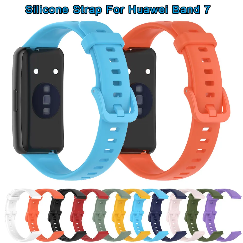 

Ремешок для Huawei Band 7 Honor Band7, мягкий силиконовый сменный Браслет для смарт-часов, аксессуары для наручных часов