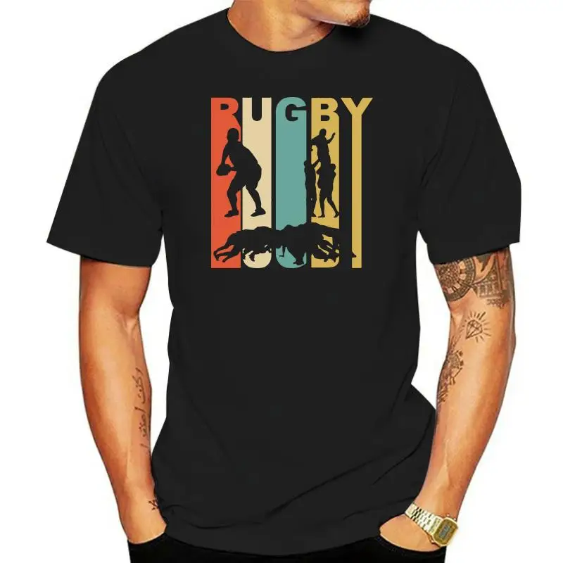 

Vintage 1970's Style Rugby T-Shirt Men's Summer Fashion Style (2)
