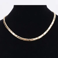1 pcs 99 9999 full high pure germanium necklace for women and men bio energy rose gold color titanium fashion necklaces