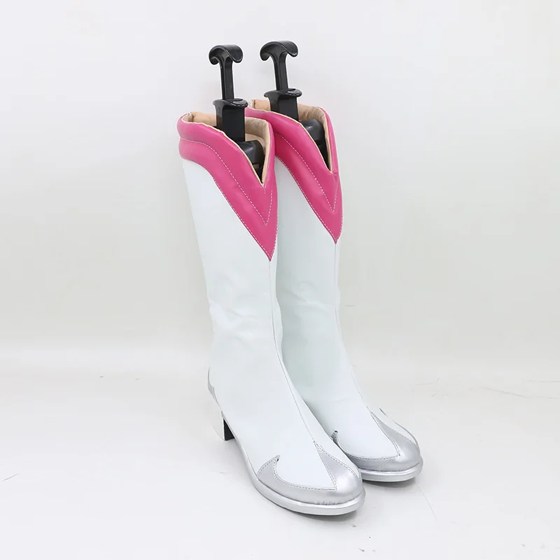 Обувь для косплея в стиле аниме Bambietta Basterbine длинные белые розовые туфли на