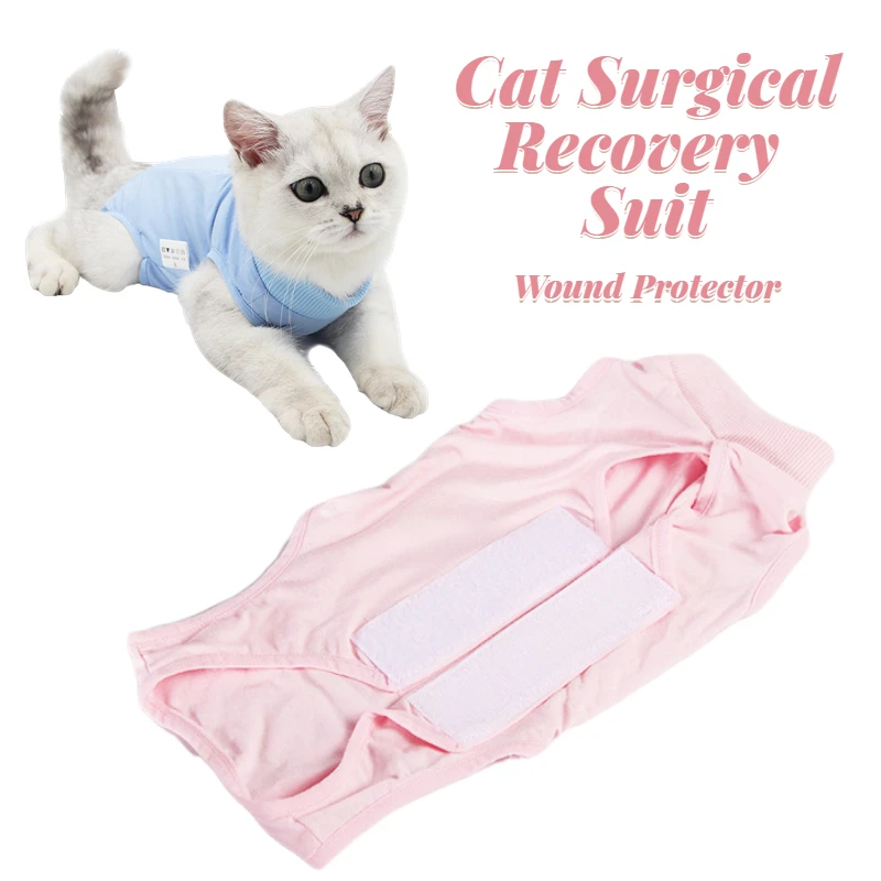 

Cat Recovery Suit Professional for Male Female Dog Abdominal Wounds Anti-Licking Skin Diseases Onesies for Cats Pajama Clothes