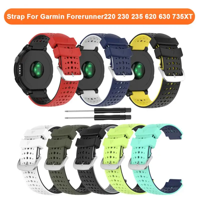 

Colorful Silicone Strap For Garmin Forerunner220 230 235 620 630 735XT Smart Watch Band Replacement Wearable Smart Accessories