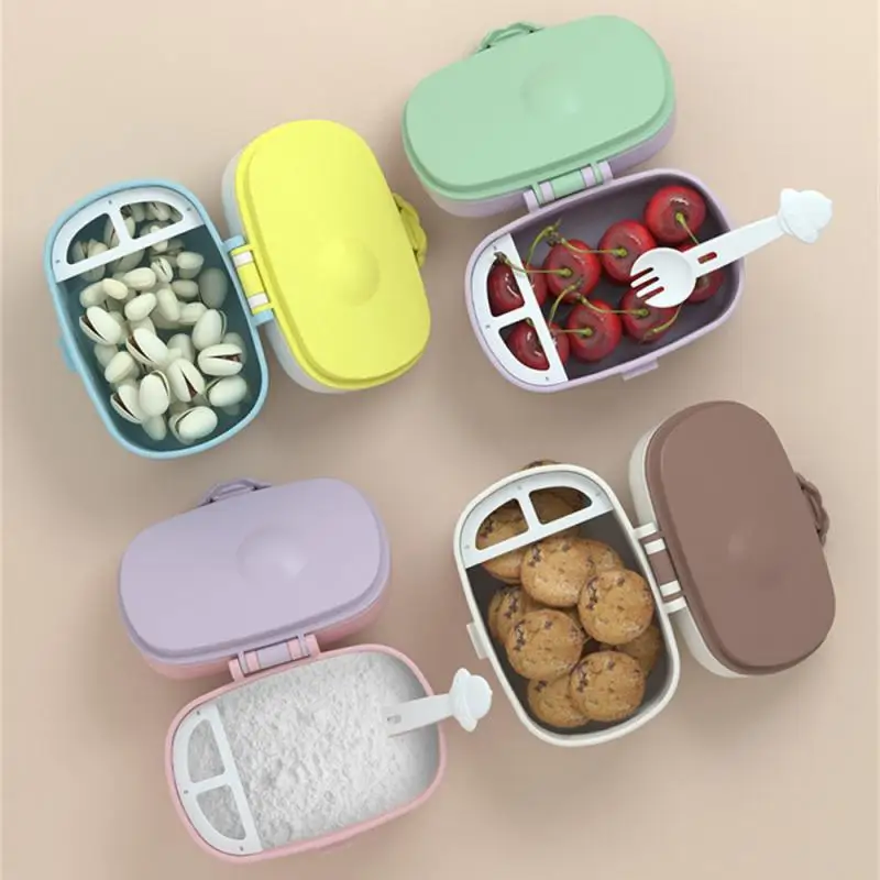 

Новая портативная коробка для хранения детского питания с милым медведем, влагостойкая герметичная многофункциональная коробка для детского молока и порошка с фотоэлементами