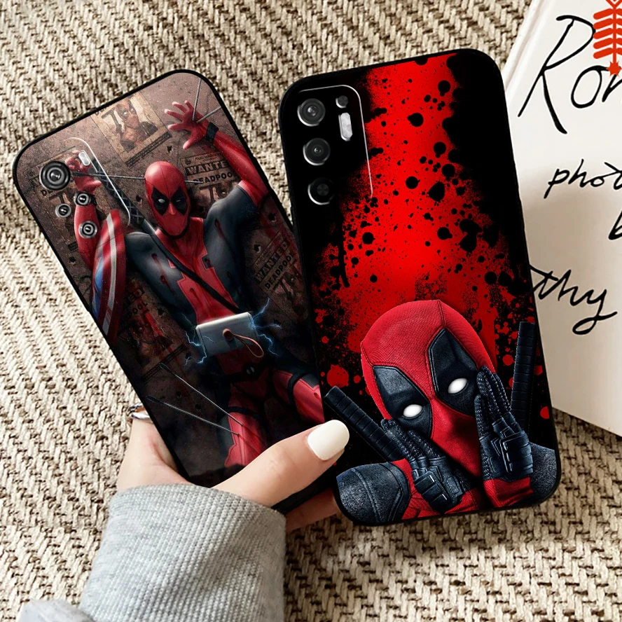 

Marvel Deadpool Phone Case For Xiaomi Redmi Note 10 10S 10T Pro For Redmi Note 10 5G Soft Liquid Silicon Silicone Cover TPU