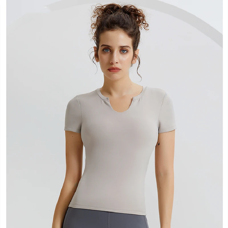 High Quality Women Running T Shirts Soft Short Sleeves Quick Dry Leisure Sport Shirt Gym Fitness Training Tees Yoga Jogging Tops