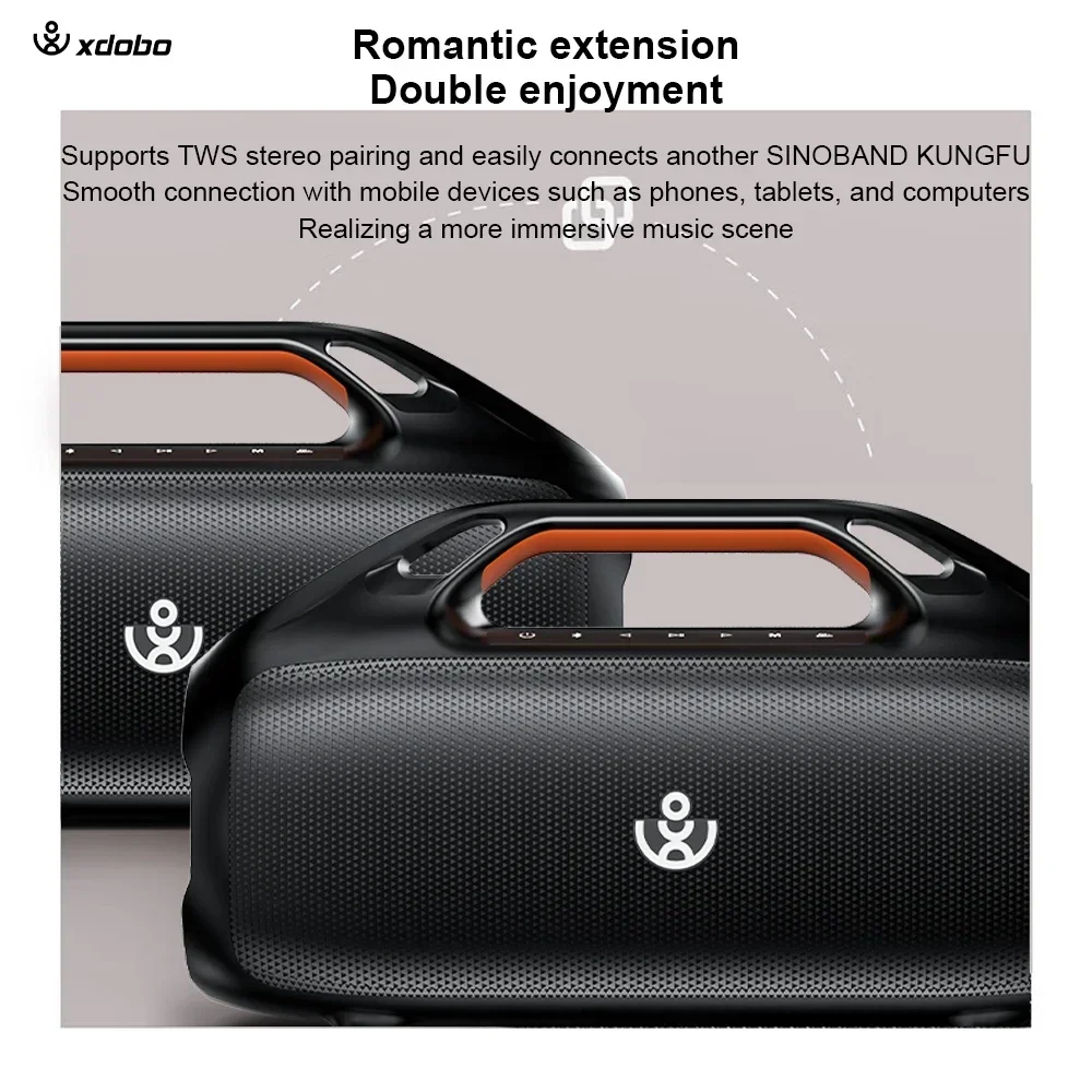 Портативная Bluetooth-колонка XDOBO Kung Fu 160W, беспроводная HIFI-колонка, водонепроницаемая колонка IPX6 для вечеринок на открытом воздухе, Caixa De Som (art.: 3920d8d9ef167) - 3920d8d9ef167