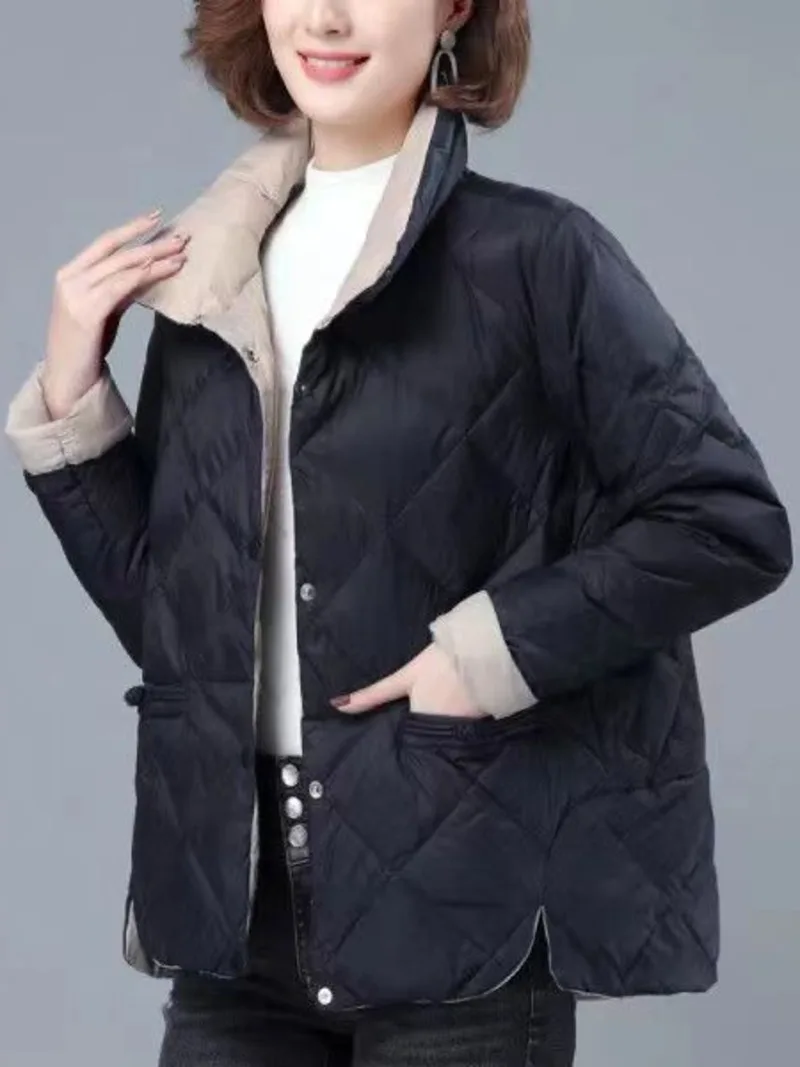 

Пуховое хлопковое пальто (для женщин), новинка зимы 2022, светильник короткое корейское повседневное хлопковое пальто (для женщин)