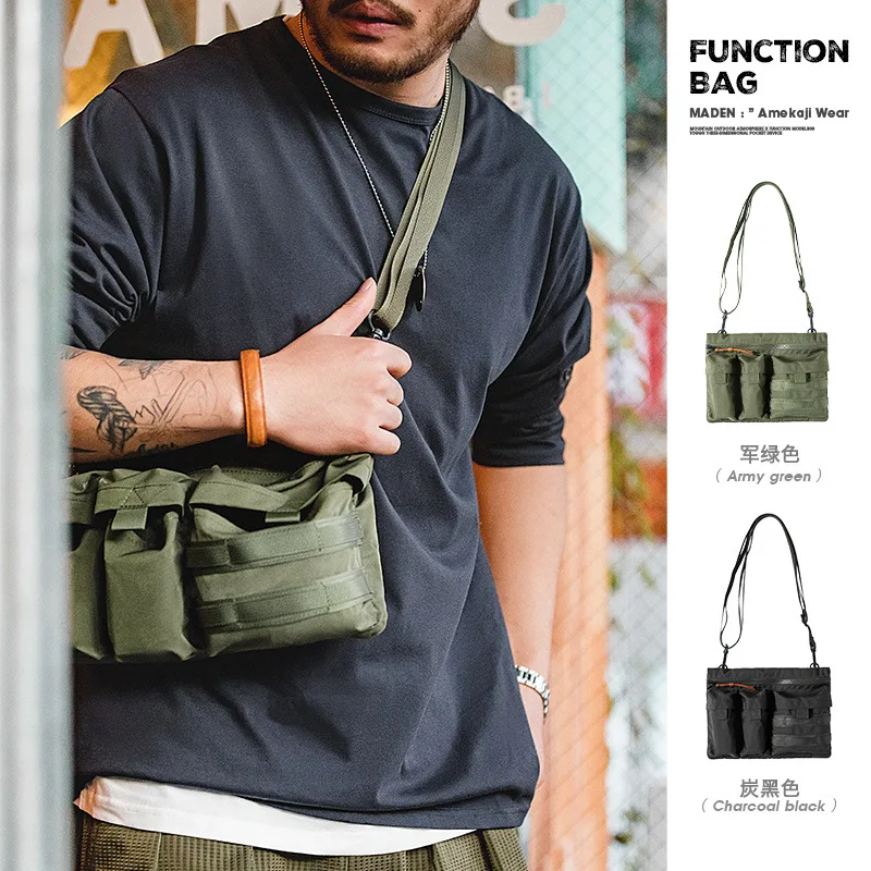 Multifunctional Canvas Bag For Men Retro Style Shoulder Bag For Women Casual Post Hiking Outdoor Shopping Crossbody Phone Bag