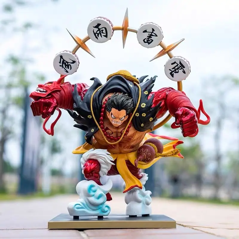 

One Piece Tianshi Luffy GK Tianshi Kabuki Four-block Great Ape King Gun Straw Hat Luffy Large Ornament Model