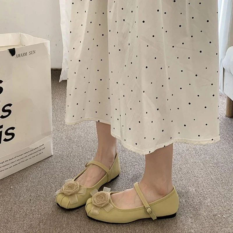 Женская обувь в стиле ретро женская мягкое платье Modis новинка 2024 летние туфли
