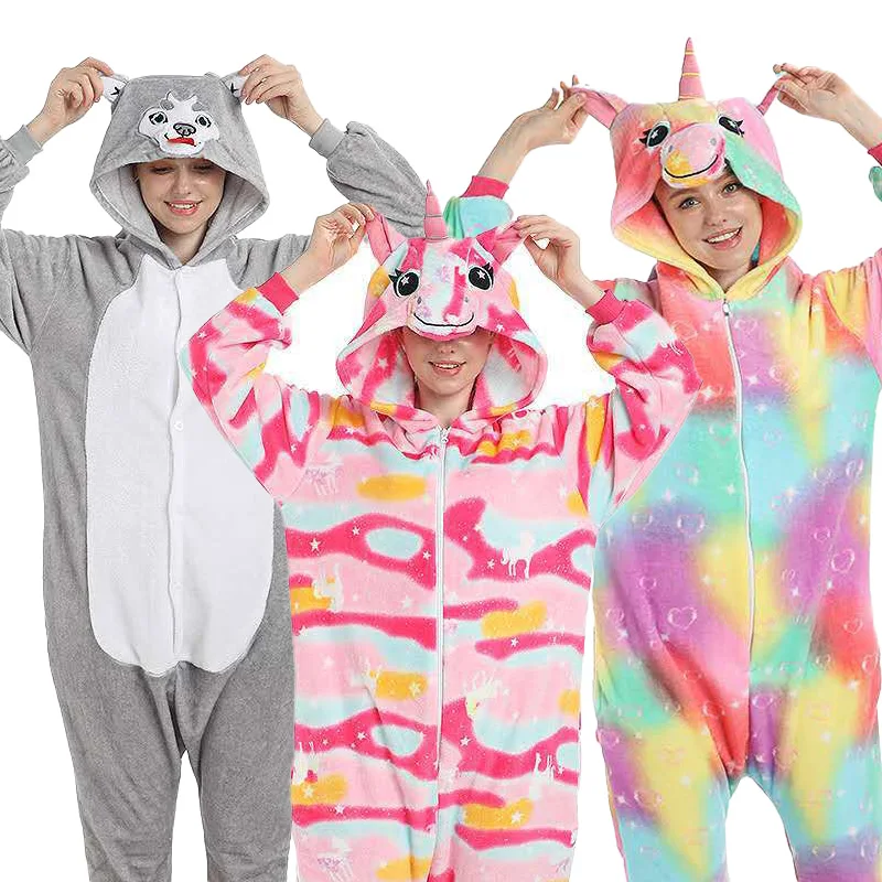 Пижама в стиле унисекс утепленная пушистая пижама с длинным рукавом женская