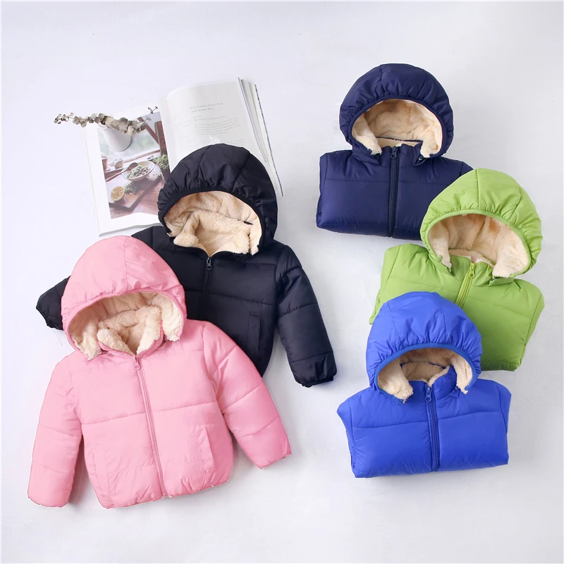 

PatPat New Arrival Winter Baby Toddler Causal Fluff Solid Long-sleeve Hooded Cotton Coat Toddler Unisex Sweet Coats Kids Clothes