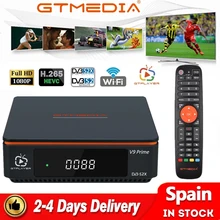 Newest GTMEDIA V9 Prime Satellite Receiver H.265 DVB-S2X/S2 Built-in WiFi Freesat Decoder Upgrade By GT V9 Super Stock In Spain