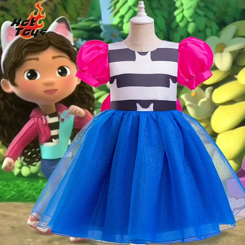 Платье для куклы Gabby косплей-костюм платье девочки с пышными рукавами Сетчатое