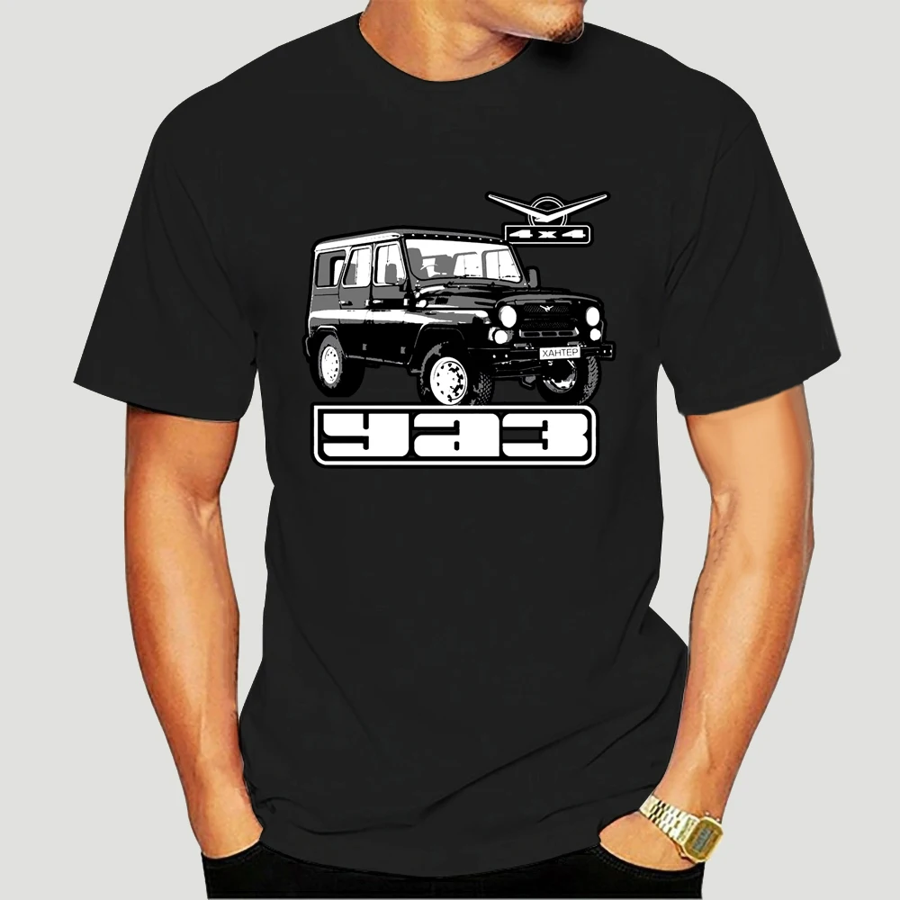 

T-Shirt Uaz 4X4 Off Road Russsische Hunter Suv Power Car Auto Men Fashion 2019 New Harajuku Hip Hop Brand Tees Shirts 4110X