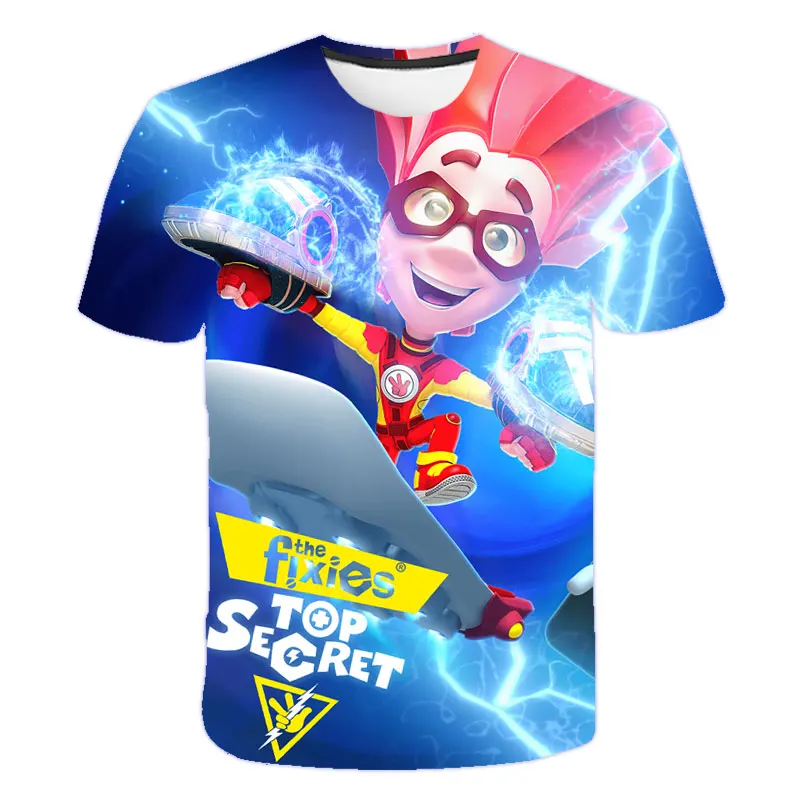 

New Boys Girls Tops Fixies Tee Tops For Kids Short Sleeve T-shirt Kids Clothes Children Boys Tshirt Toddler Summer Clothing