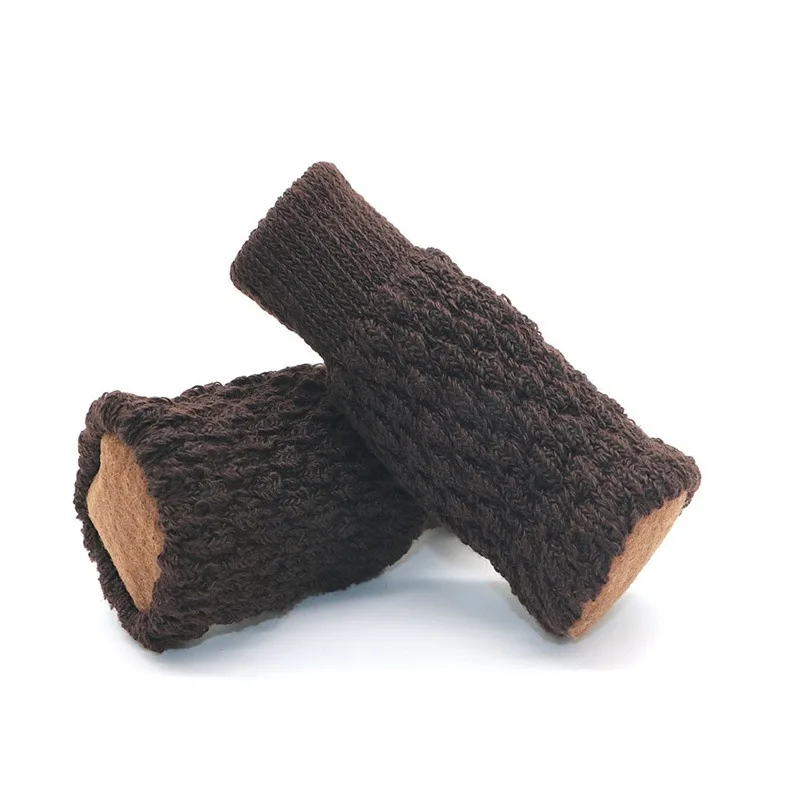 

8pcs Knitted Warmer Chair Feet Gloves Foot Cover Double-Layer Thickened Leg Cap