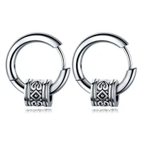darhsen unique trendy silver color stainless steel male men hoop earrings fashion jewelry boyfriend gift new arrival 2019