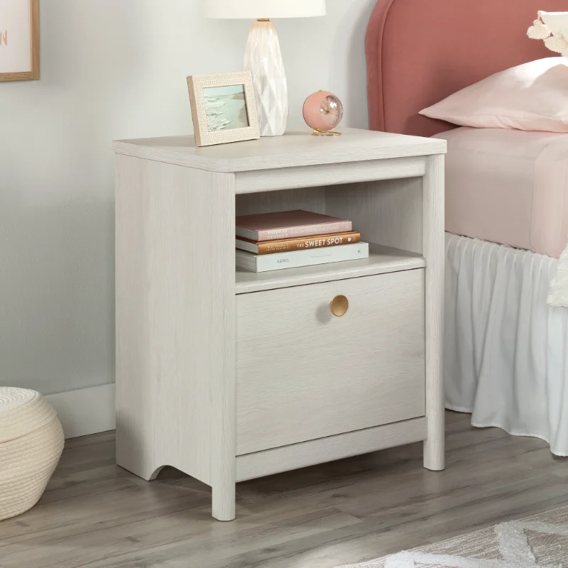 

Sauder Dover Edge Nightstand with Drawer, Glacier Oak Finish