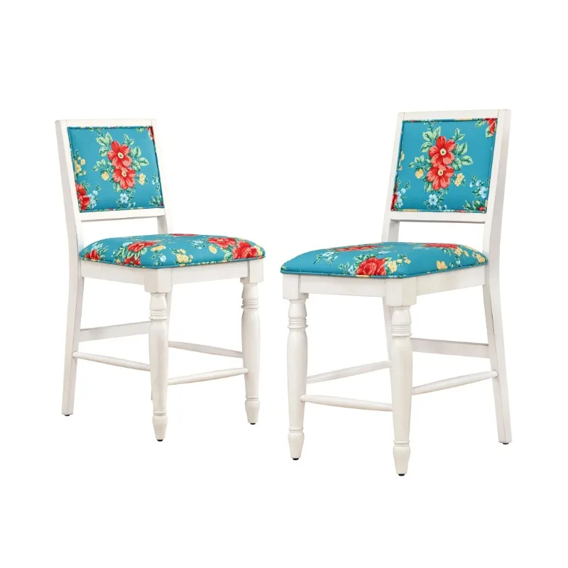 

The Pioneer Woman Vintage Floral Counter Height Stools, Set of 2