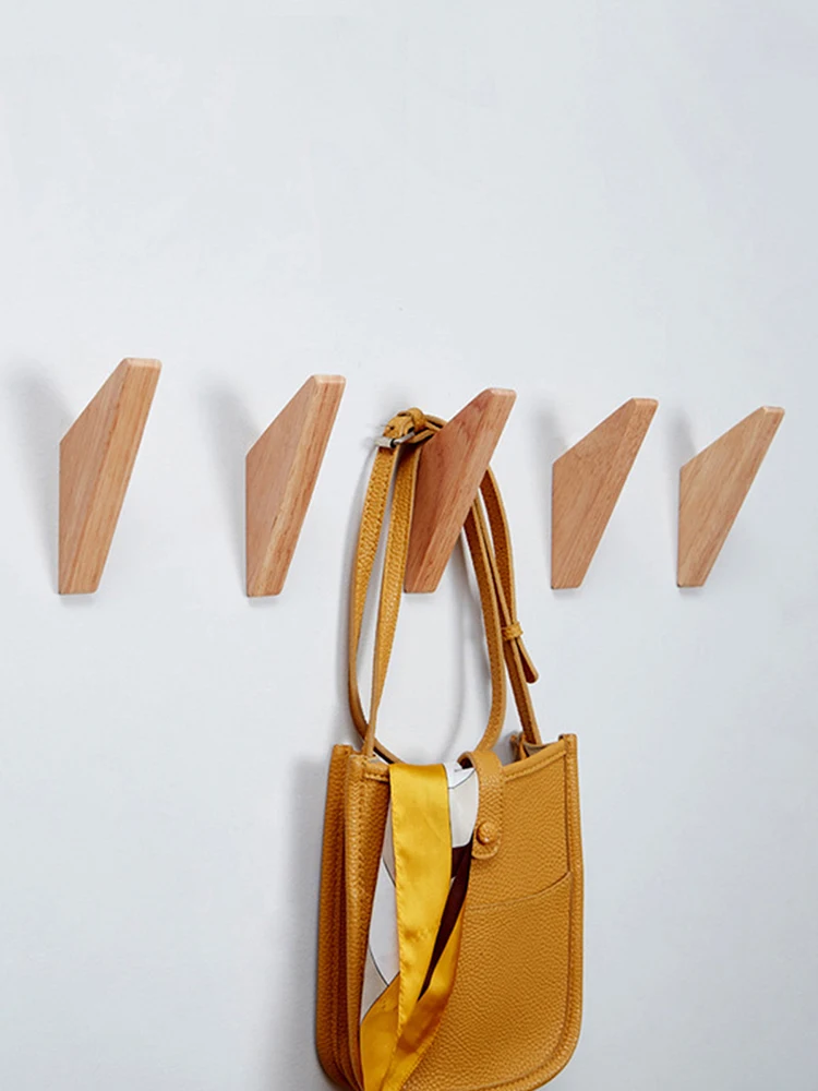 

1/2 шт., настенный крючок из массива дерева в японском стиле