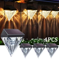 solar deck lights diamond design outdoor lighting decorative fence post lights for garden yard stair patio