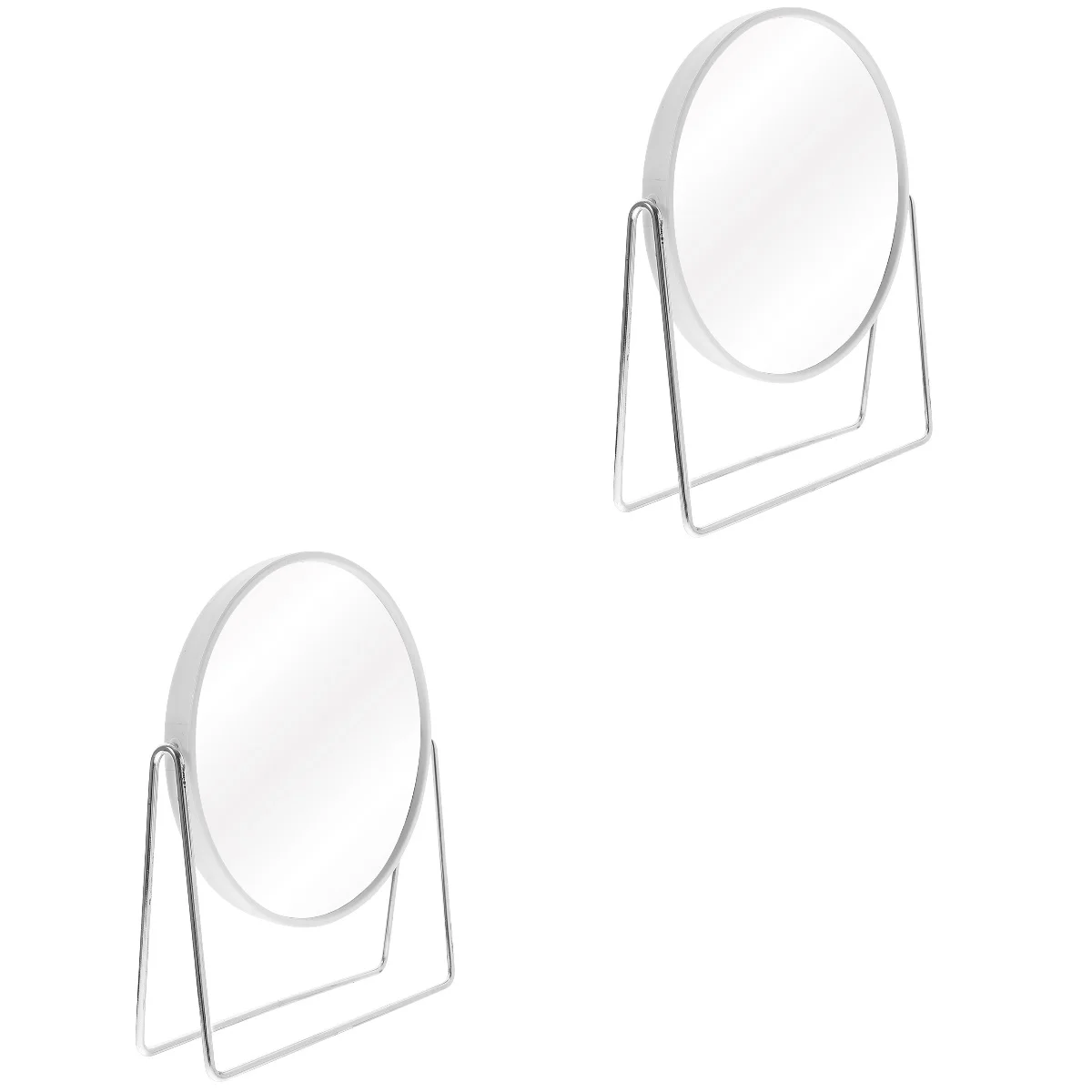 

2pcs Swivel Makeup Mirror Desk Makeup Mirror Girls Bedroom Mirror Dormitory Desktop Mirror