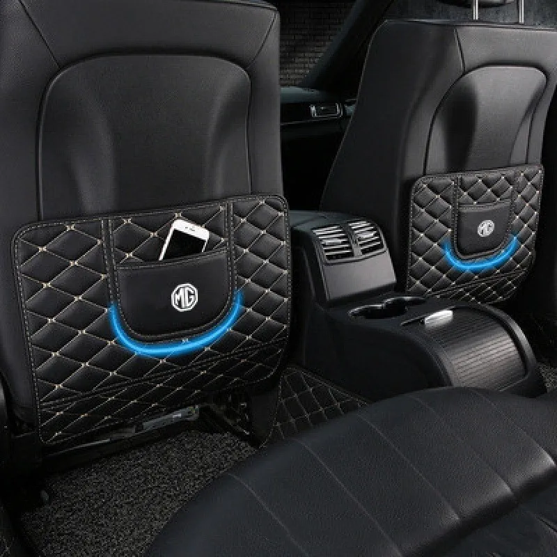 

Кожаные автомобильные накладки на спинку сиденья, защитные коврики, грязные, Легкая очистка для MG MG5 MG6 MGZS MGHS ONE, аксессуары для интерьера