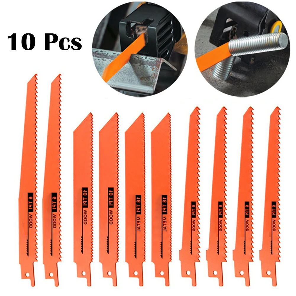 

Набор лезвий для сабельной пилы, комплект из 10 режущих инструментов для демонтажа дерева и металла