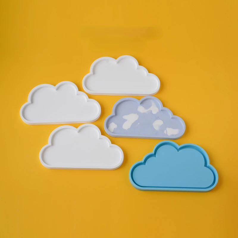 

Aromatherapy Candle Stick Holder Creative Cloud Tray Mat Base Decorative Ornament Silicone Candelabros Mold Centerpieces