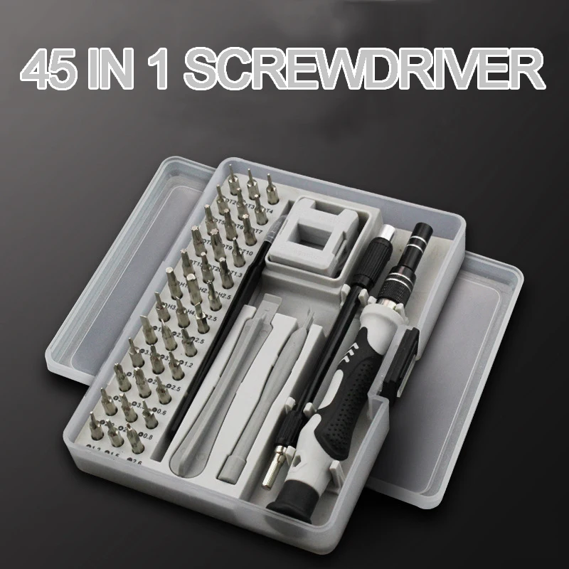 

Screwdriver Set 45 In 1 Precision Screw Driver Bit Kits Repair Tool Magnetic Mobile Maintenance Watch Multifunctional Hand Tool