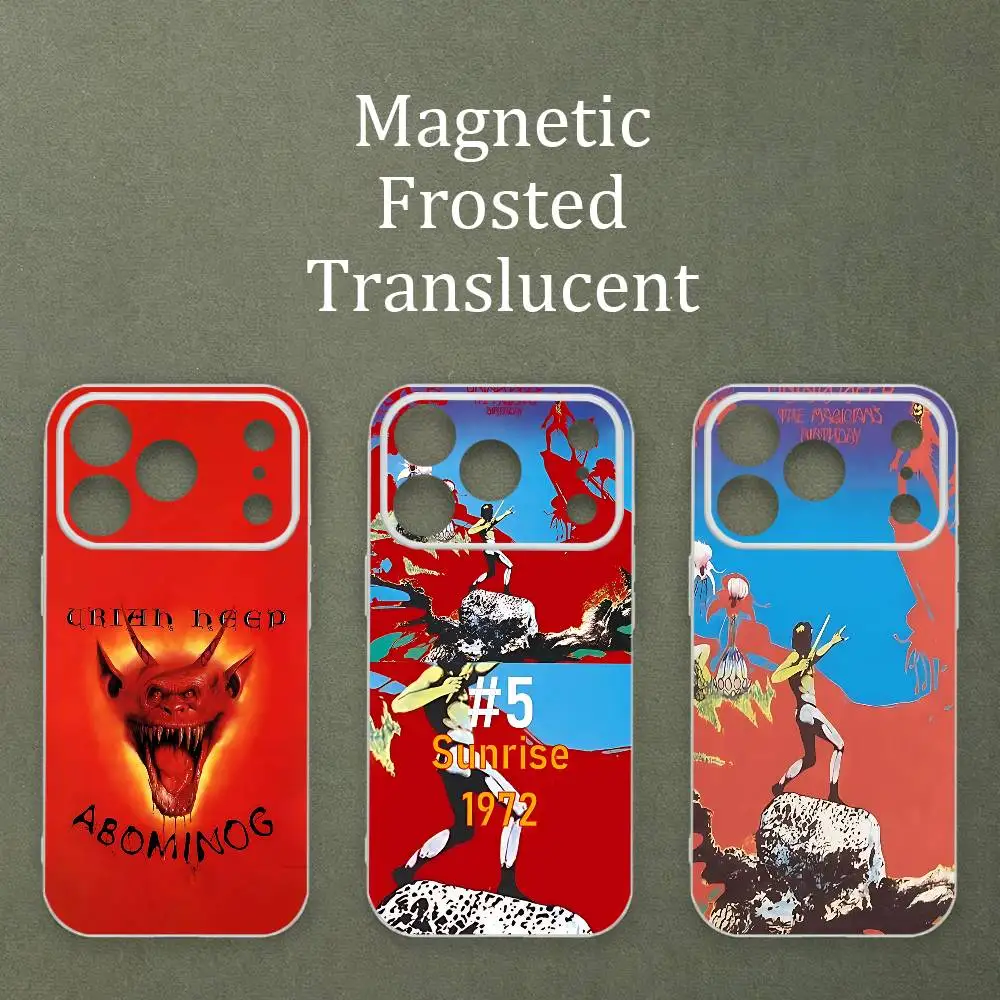 Фото Чехол U-Uriah H-Heep с принтом для MagSafe, матовый, полупрозрачный, из ТПУ, для iPhone 15, 17, 16, 11, 12, 14, 13 Pro Max №1