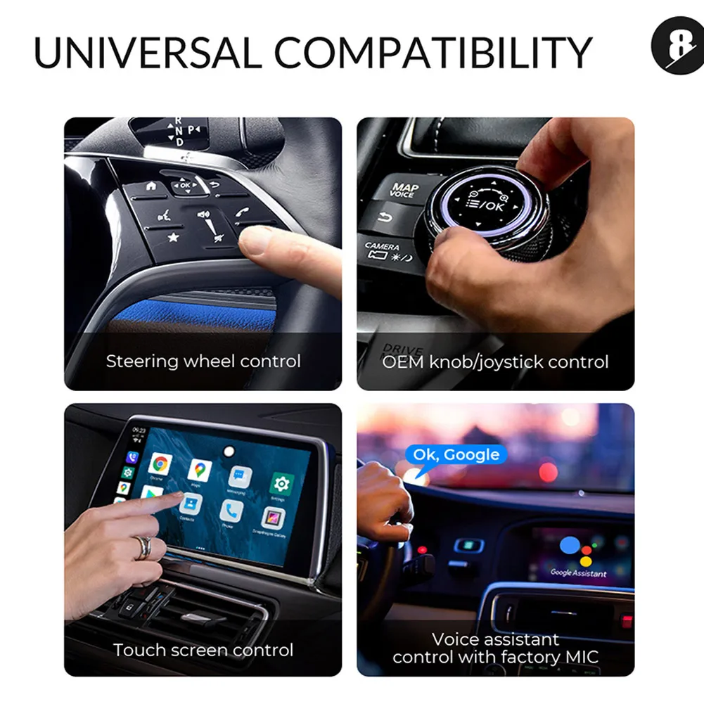 

4+64G UX999pro Carplay Ai Box Wired To Wireless Car Play Box Car Multimedia Player DIY Play Store Real-time Cast 4G WIFI