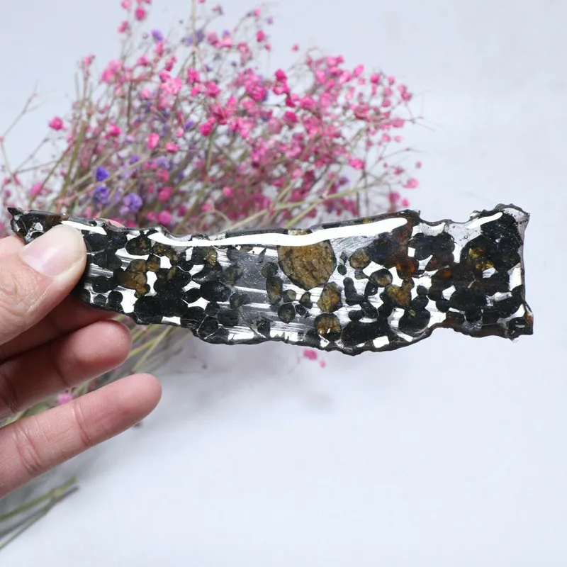 

35g beautiful sericho pallasite meteorite slices from kenya