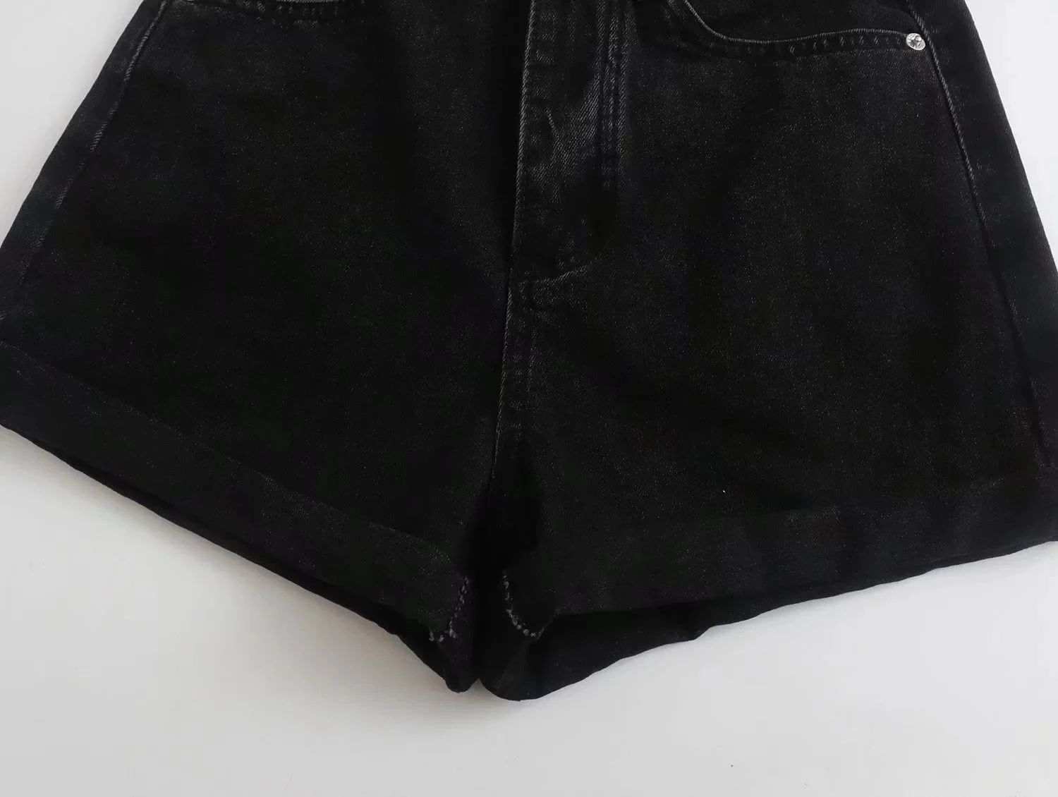 Withered England Style High Street Retro Washed High Waist Loose Mom Bermuda Casual Denim Shorts Women Wholesales