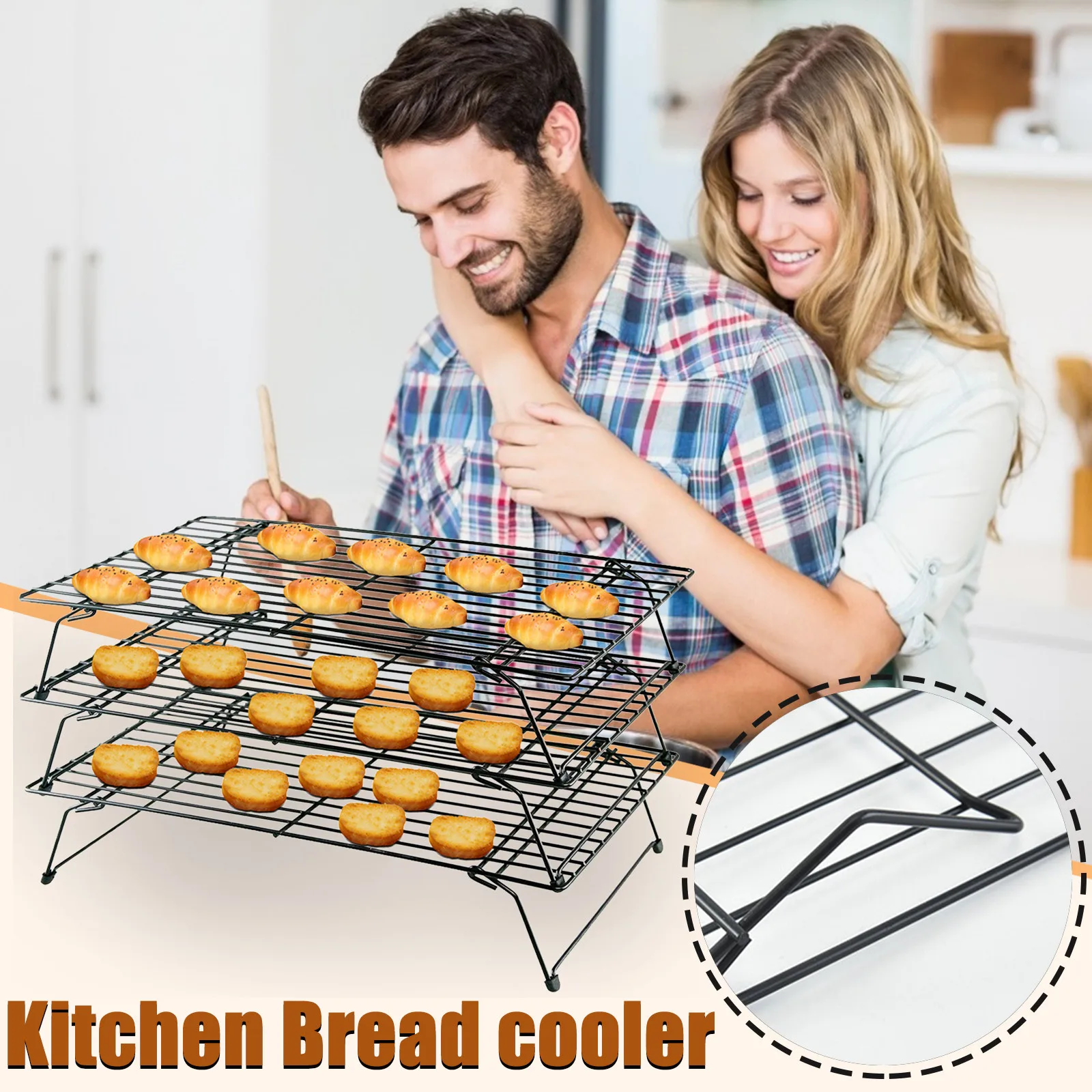 

Стеллаж для выпечки, 3 составные охлаждающие места, подставка для экономии тортов, силиконовая посуда для жарки, для фритюрницы, стеклянная ...