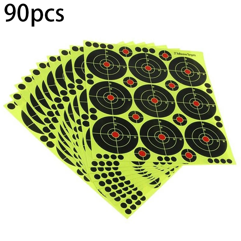 

90pcs Per Pack Splash Flower Target 3-inch Adhesive Reactivity Shoot Target Aim For Gun / Rifle / Pistol Binders Targete Sets