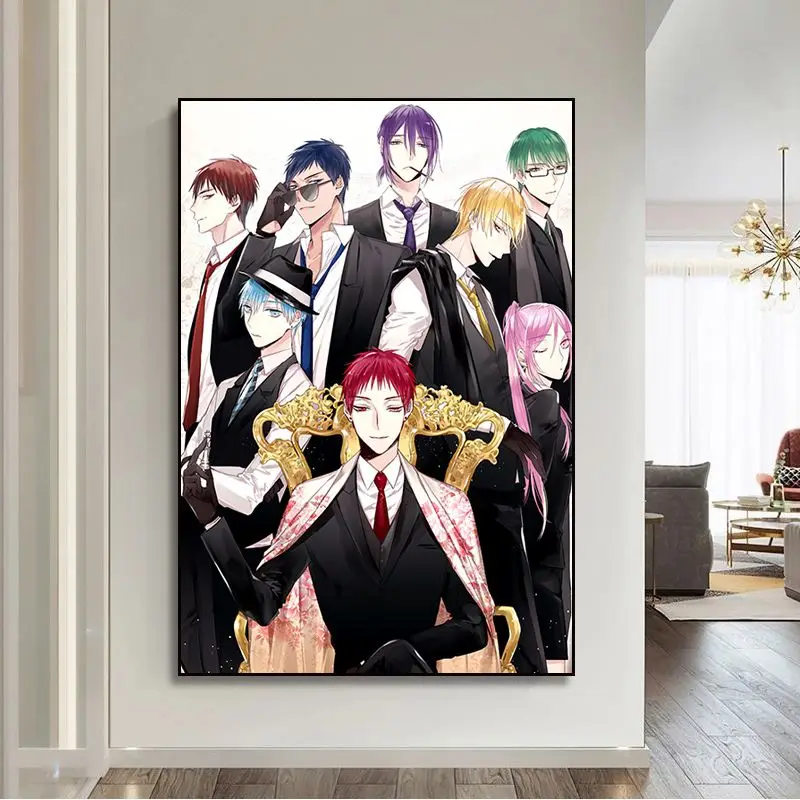 Anime Kuroko's Basketball DIY Sticky Poster HD Quality Wall Art Retro Plakaty do domu Estetyczna sztuka Malarstwo ścienne