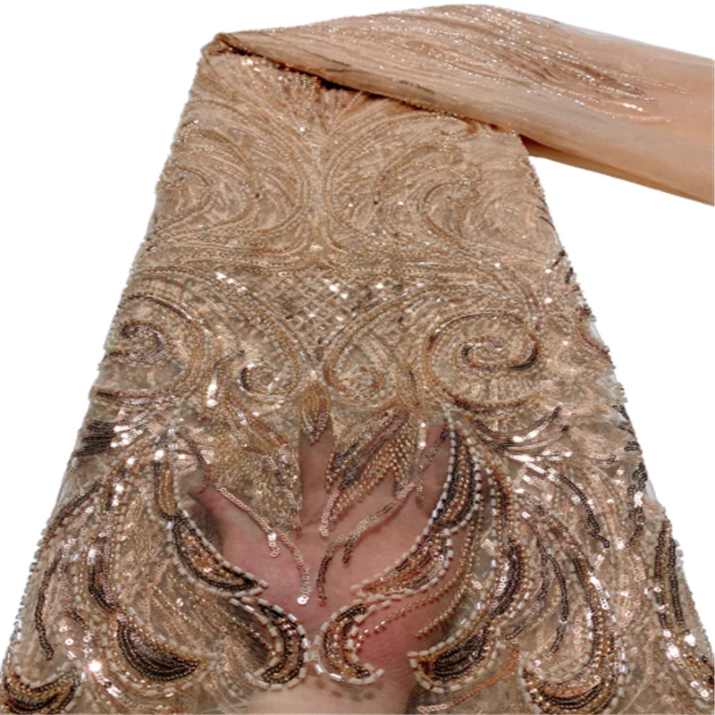 

Африканская кружевная ткань 2022, новейшая золотистая индийская сари, ткань высокого качества, тюль с блестками, кружевная ткань для свадебного платья