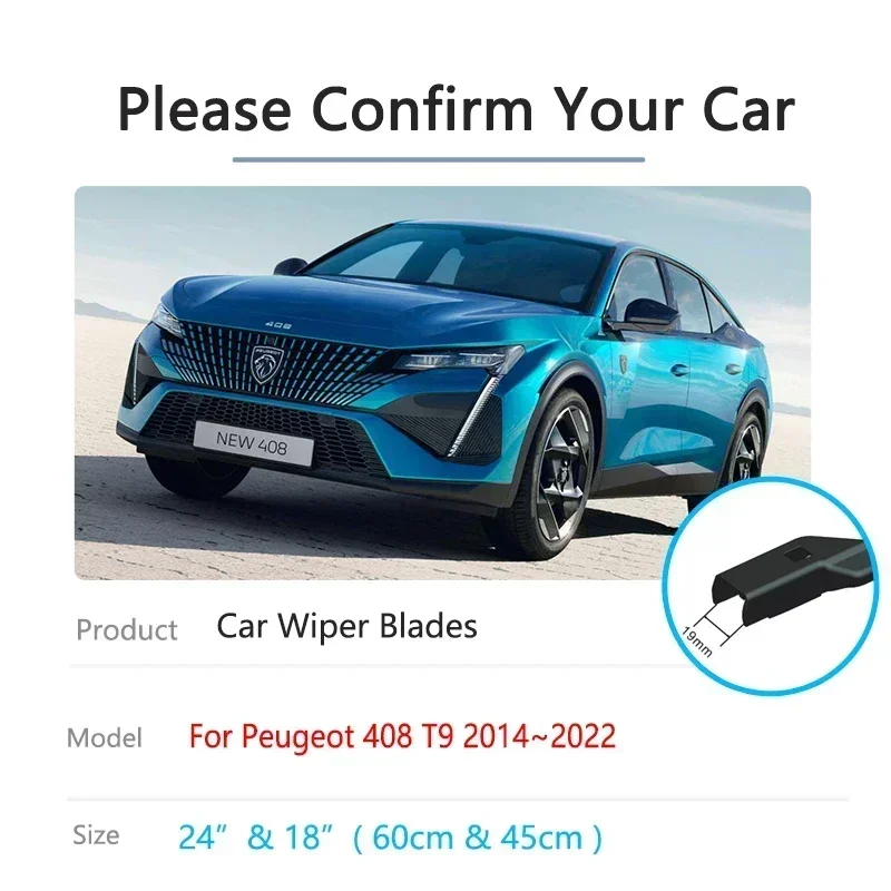 Для Peugeot 408 T9 24 18 автомобильные аксессуары 2014 ~ 2022 LHD RHD ветровое стекло резиновые