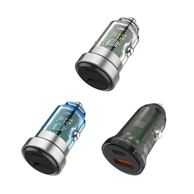 

Модернизированное автомобильное зарядное устройство с двумя USB-портами, автомобильное зарядное устройство, быстрый автомобильный адаптер,...