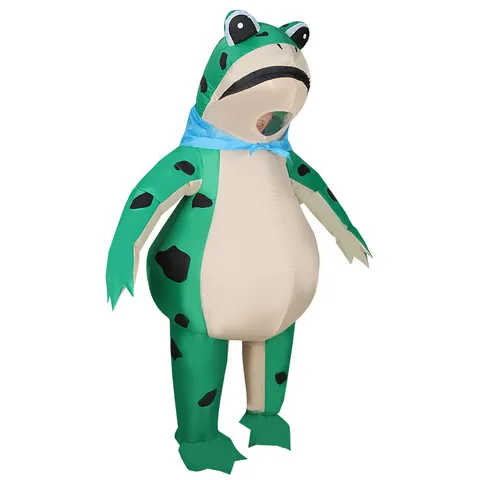 Надувная маска-лягушка в виде животного, Забавный полный надувной костюм для косплея, костюм для взрослых ростом 150-190 сантиметров