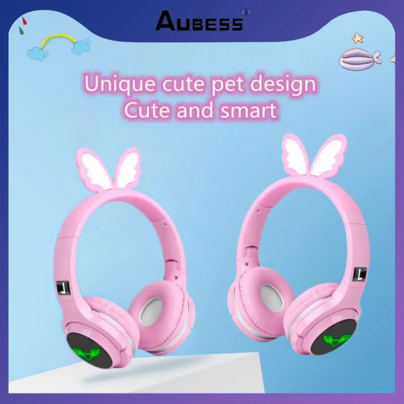 Music Game Headset Cartoon Comfortable Wireless Headset Butterfly Animation Childrens Gift Game Component
