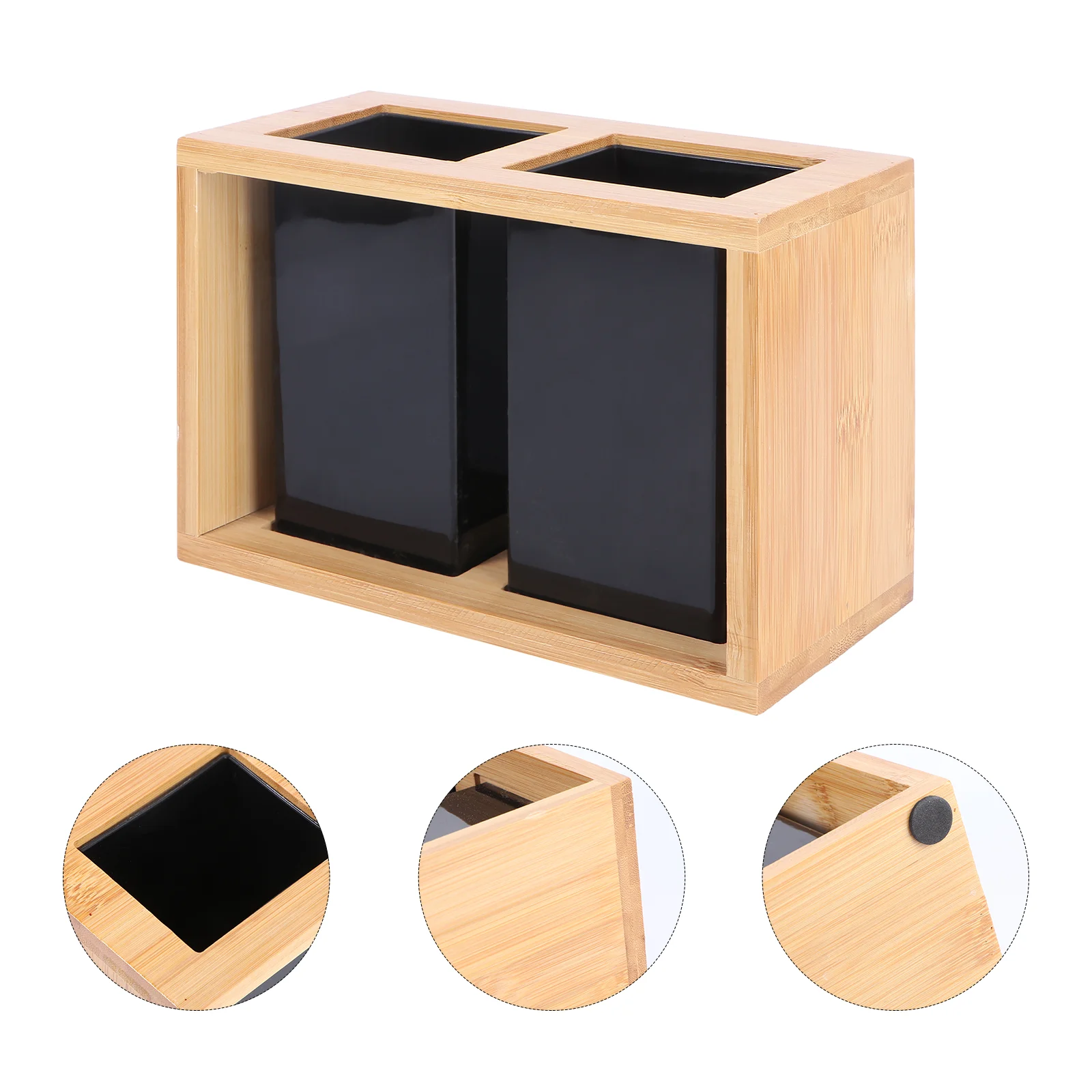 

Makeup Brush Holders Cutlery Holder Drying Rack Basket Storage Box Utensil Caddy Bamboo Spoon Holder