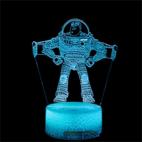 disney buzz lightyear 3d night light toy story led table lamp creative childrens bedside eye protection sleep room decoration
