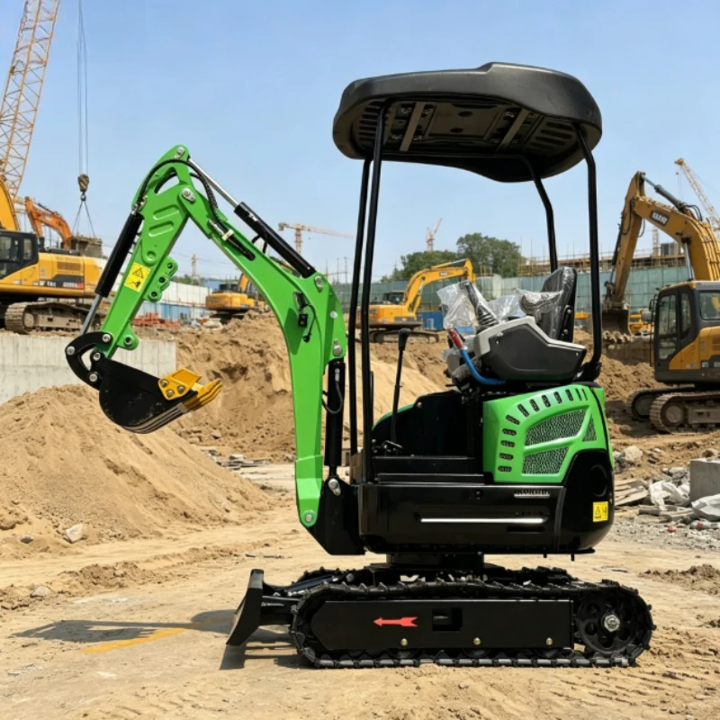 Фото Гидравлический мини-экскаватор с двигателем Kubota/Yanmar и навесным оборудованием, малогабаритный гусеничный экскаватор для сельского хозяйства и строительных проектов №1