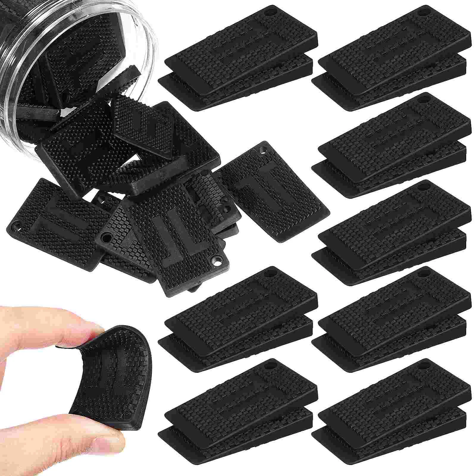 

Flexible Plastic Wedges Shims Leveling Blocks Furniture Table Leg Levelers Door Bottom Stopper Block Furniture Feet Pads