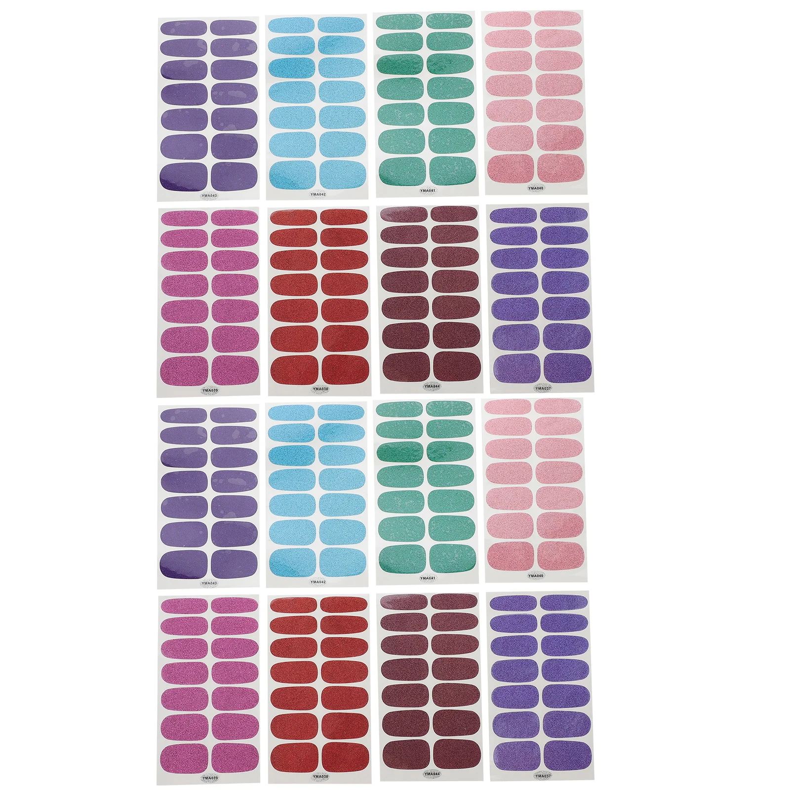 

Nail Stickers Glitter Wrap Strips Polish Decals Full Wraps Cover DIY Manicure Gel