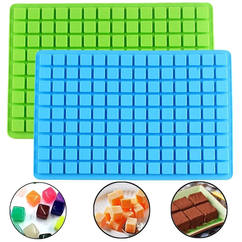 

126 Cavity Square Silicone Mold Mini Candy Chocolate Gummy Ice Cube Jelly Truffles Pralines Ganache Moulds Cake Decorating Tools